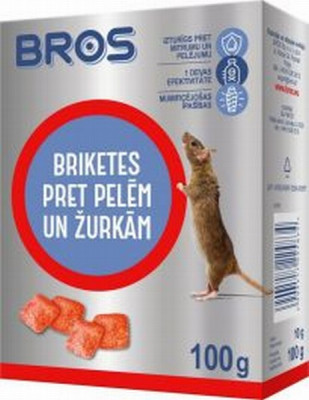 Peļu inde briketes BROS 100g Mumificējošas īpašības (11.27)