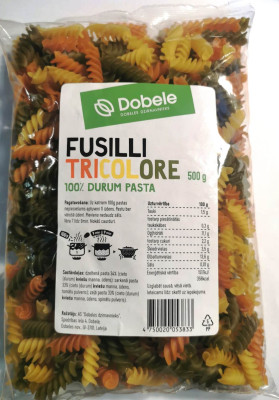 Makaroni Dobele spirāles krāsainas 500g 1/14 (04.02.2028) Latvija