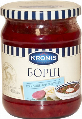 Borščs skābu kāpostu Kronis 470g (22.12.2028) Latvija