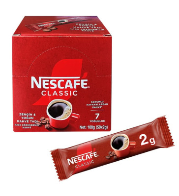 Kafija šķīstošā Nescafe Classic 2g*50 (01.28) Ungārija