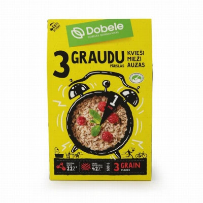 3 graudu pārslas 500g Dobele (06.08.2027) Latvija