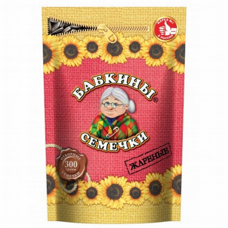 Saulespuķu sēklas Babkiny bez sāls 300g 1/12 (11.01.27) Krievija