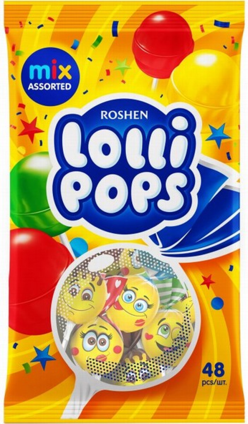 Ledenes uz kociņu Roshen Lollipops 0.92kg (48gb) (21.12.27) Ukraina