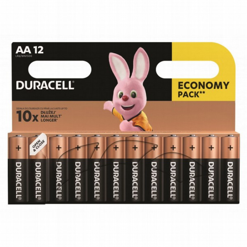 Baterijas Duracell AA LR6 Alkaline 1*12 (cena par 1gb)