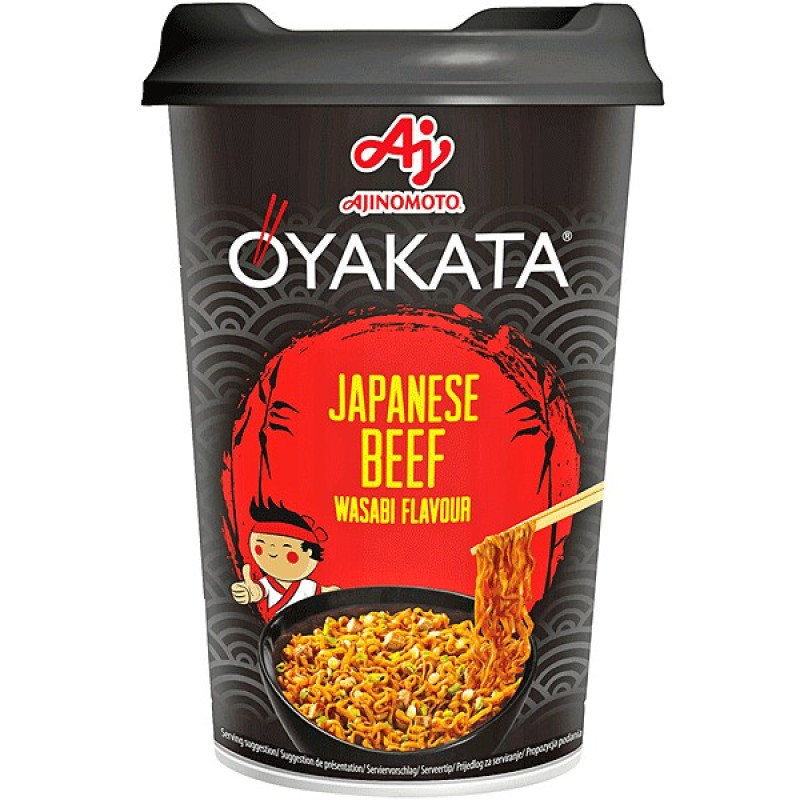 Nūdeles Oyakata ātri pagatavojamās Japanese Liellopu Vasabi 93g (04.2027) Polija