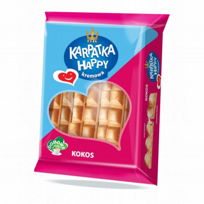 Vafeles Karpatka Happy ar kokosa krēmu 0.5kg Flis 1/10 (27.01.27) Polija