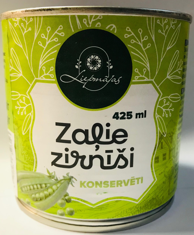 Zaļie zirnīši Liepmājas 400g 1/12 (13.06.27) Moldova