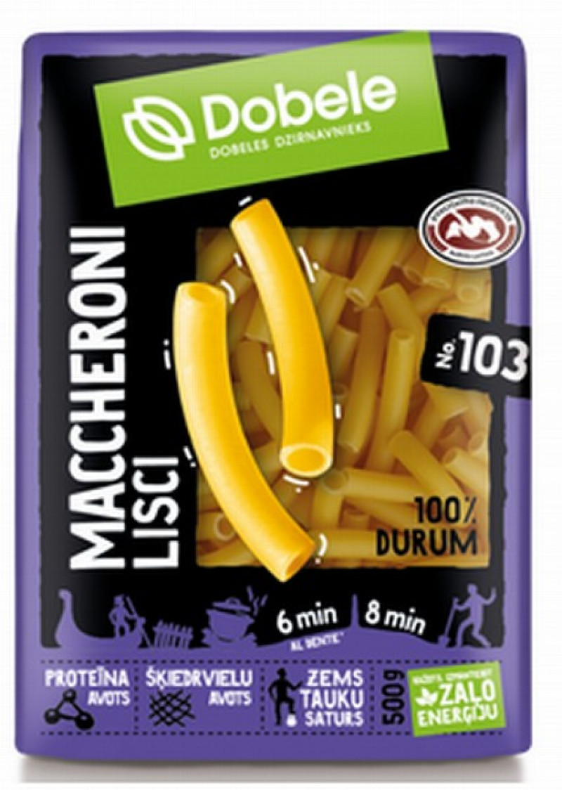Makaroni Dobele trubiņas liektas 500g 1/14  (08.11.28) Latvija