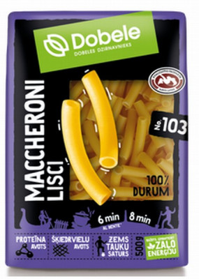 Makaroni Dobele trubiņas liektas 500g 1/14  (08.11.28) Latvija
