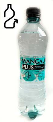 Minerālūdens Mangaļi Plus gāzēts 0.5l 1/12 DEPOZĪTA maksa 0.10 eiro (10.11.2026) Latvija