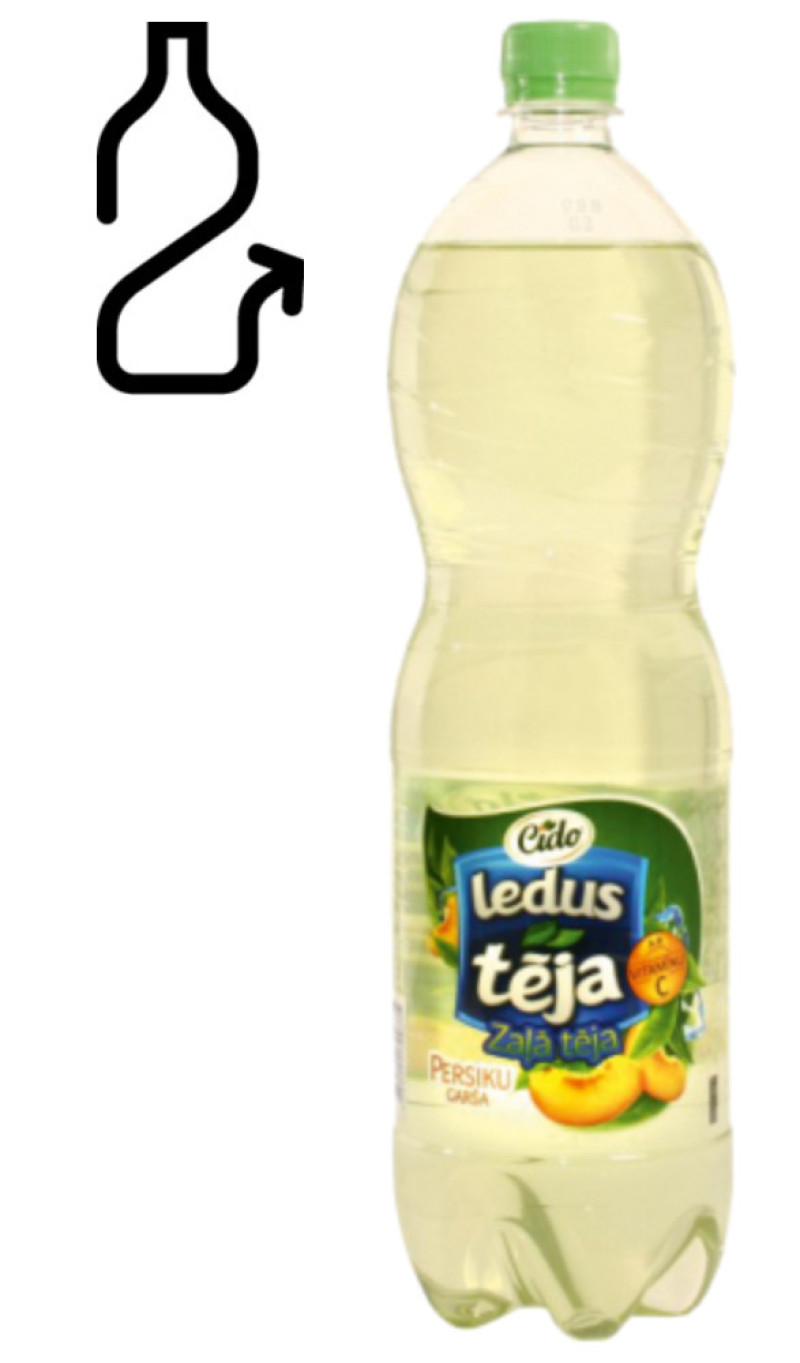 Ledus tēja Cido zaļā-persiku 1.5L 1/6 DEPOZĪTS 0.10 eiro (29.12.26) Latvija