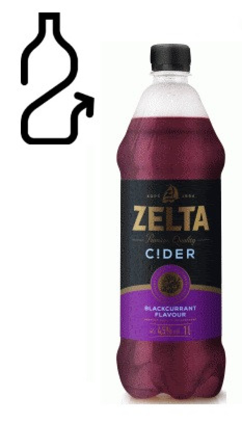 Sidrs Aldara Zelta C!der Blackcurrant 4.5% 1L DEPOZĪTS 0.10eur 1/6 (06.03.27) Latvija