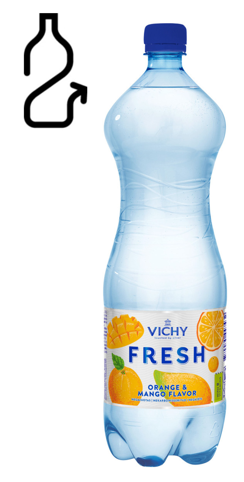 Dzēriens Vichy FRESH Orange mango 1.5l DEP maksa 0.10 eiro(10.01.27)