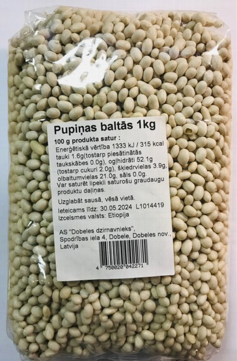 Pupiņas baltas 1kg Dobele (10.05.27) Etiopija