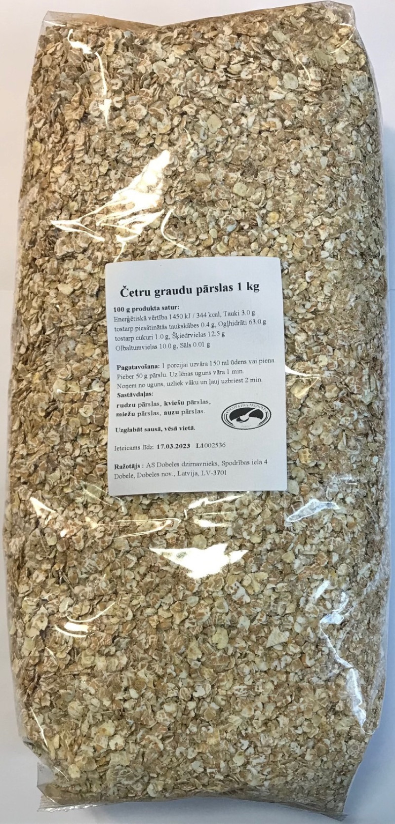4-graudu pārslas 1kg Dobele 1/10 (15.02.27) Latvija