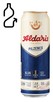 Alus Aldara pilzenes CAN 0.568L 4.2% 1/24 DEPOZĪTS 0.10 eiro (08.06.27) Latvija