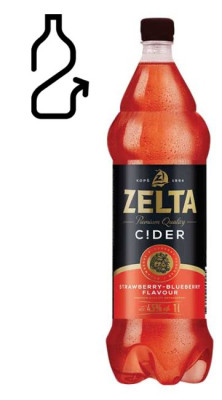 Sidrs Aldara Zelta C!der strawberry-blueberry 4.5% 1L DEPOZĪTS 0.10eur 1/6 (14.12.26)Latvija
