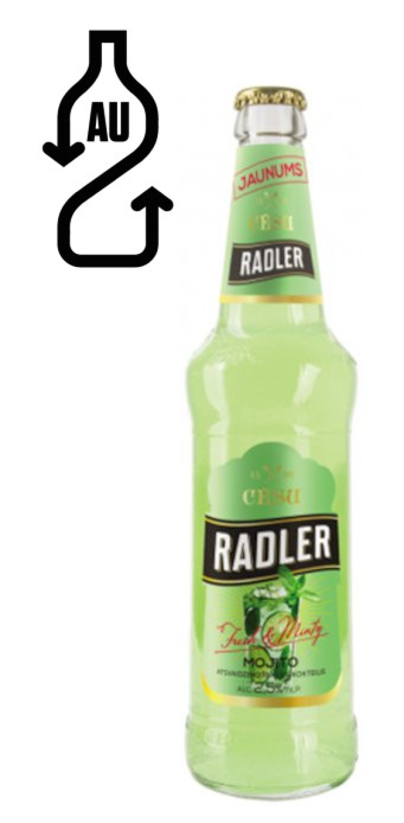 Cēsu Radler Mojito 2.5% 0.5L DEPOZĪTS 0.10 eiro 1/20 (21.11.26) Latvija