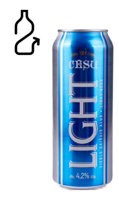 Alus Cēsu light 0.5L 4.2% 1/24  DEPOZĪTA maksa 0.10 eiro (03.04.27) Latvija