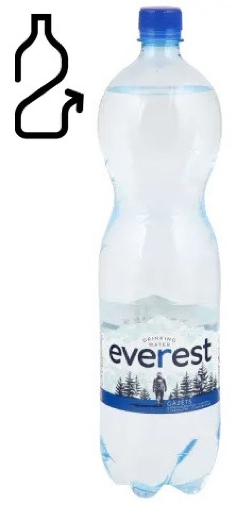 Dzeramais ūdens Gutta Everest gāzēts 1.5L DEPOZĪTS 0.10eiro (17.02.27) Latvija 