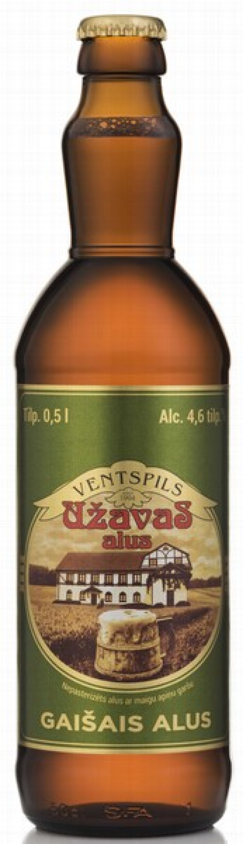 Alus Užavas gaišais 0.5L 4.6% DEPOZĪTS 0.10 eiro 1/20 (22.12.26) Latvija