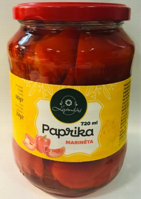 Paprika Liepmājas marinēta 680g 1/8 (31.08.29) Ungārija