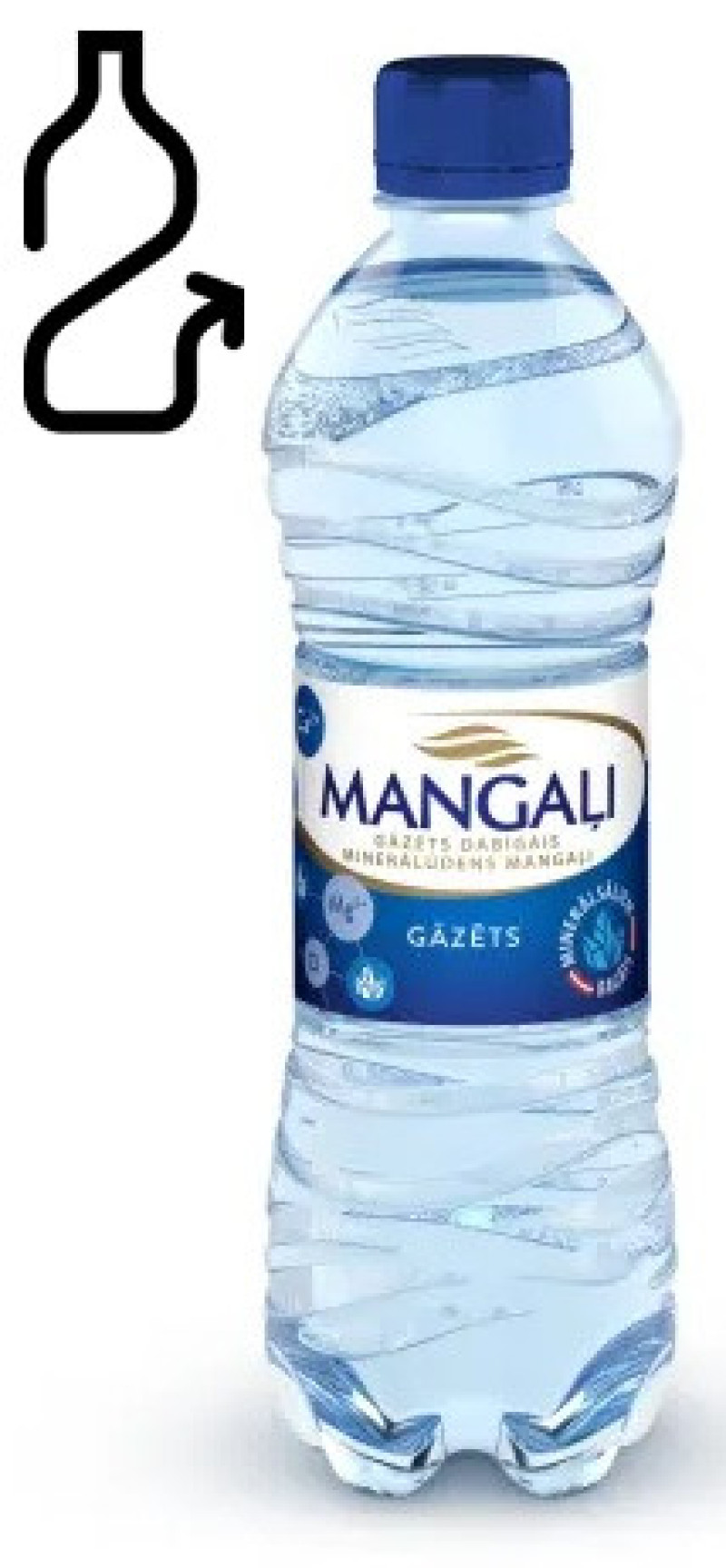 Minerālūdens Mangaļi gāzēts 0.5L DEPOZĪTS 0.10eur 1/12 (12.05.27) Latvija