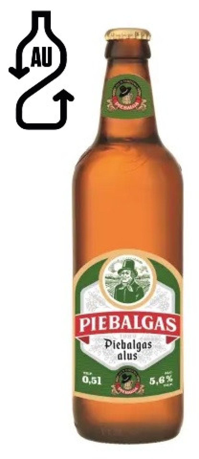 Alus Piebalgas gaišais 0.5L 5.6% 1/20 DEPOZĪTS 0.10 eiro (06.12.26) Latvija