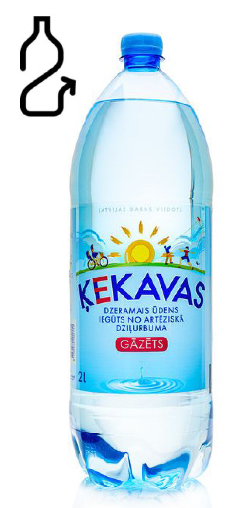 Dzeramais ūdens Ķekava gāzēts 2L DEPOZĪTS 0.10 eiro 1/6 (27.03.27) Latvija
