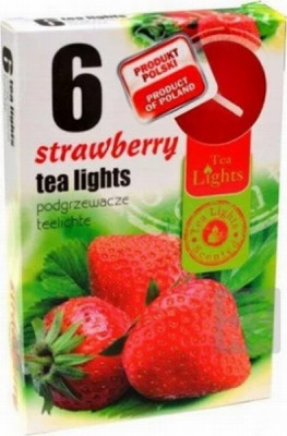 Svece Strawberry aromātiska tējas 6gb