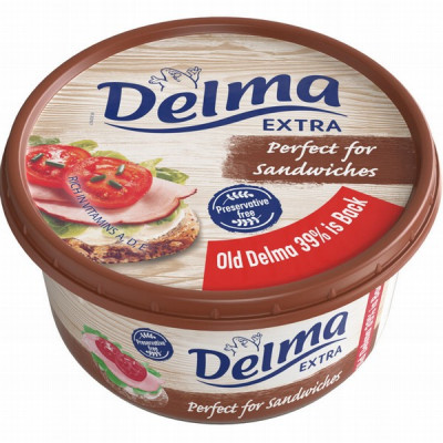 Margarīns Delma Extra 39% 450g 1/12 (13.12.26) Polija