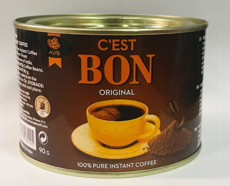 Kafija šķīstošā BON C'EST original 90g (14.10.27) Indija