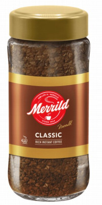 Kafija šķīstošā Merrild Classic 100g 1/12 (01.2028) Spānija