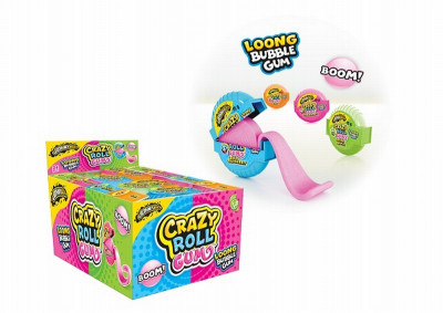Košļājamā gumija Crazy roll Johny bee 15g*24 (18.09.27) Polija