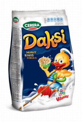 Sausās brokastis Cerera Daksi medus gredzeni 250g (05.03.27) Lietuva