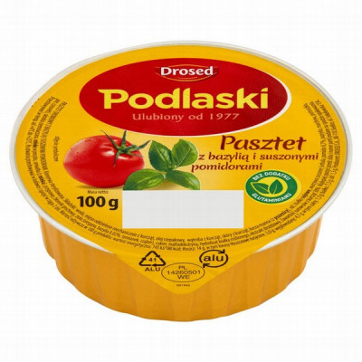 Vistas pastēte Podlaski ar tomātiem un baziliku 100g (11.06.28)