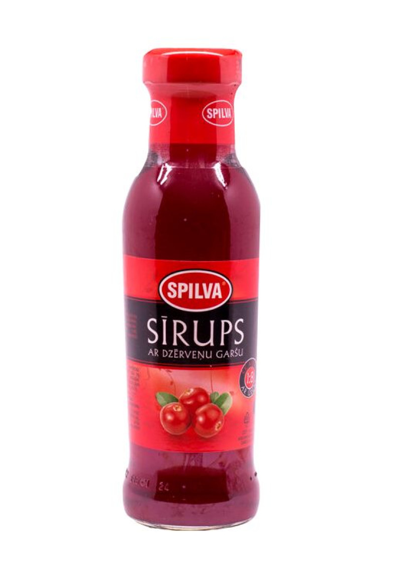 Sīrups Spilva dzērveņu 0.3L  DEPOZĪTA maksa 0.10 eiro (09.04.2027) Latvija