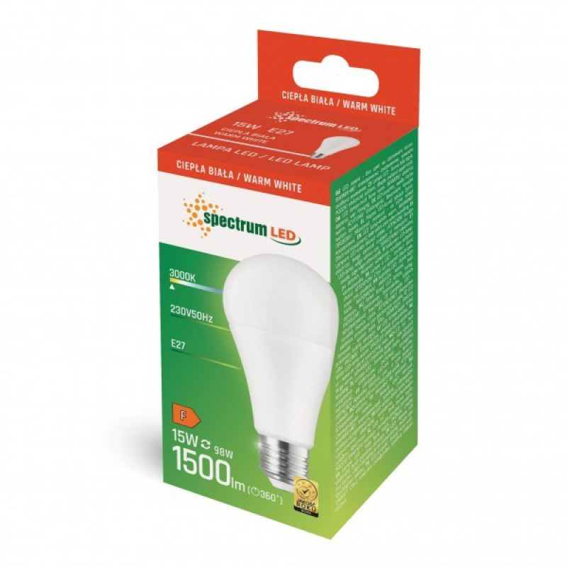 Spuldze LED E27 15W Spectrum