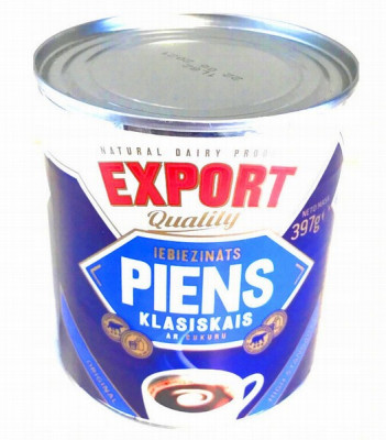 Iebiezināts piens Export ar cukuru 397g(08.06.27) Lietuva