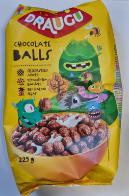 Sausās brokastis Draugu chocolate balls 225g (11.05.27)Lietuva