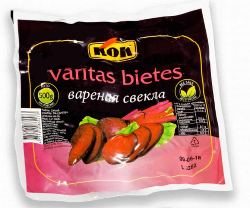 Vārītas bietes 500g KOK 1/12 (28.04.27) Lietuva 