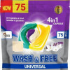 Veļas mazgāšanas kapsulas Wash&Free 4in1 75gb Lavanda&Jasmin univesal (0.18eur/gb)(19.11.2026) 