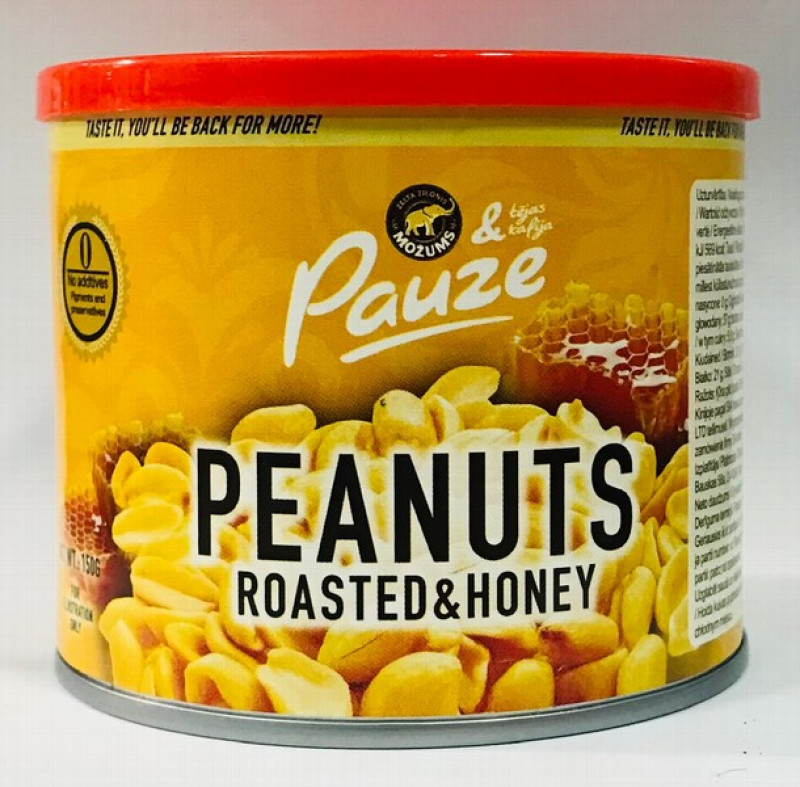 Zemesrieksti Pauze ar medu, grauzdēti, sālīti 150g 1/24 (30.03.28) Ķīna