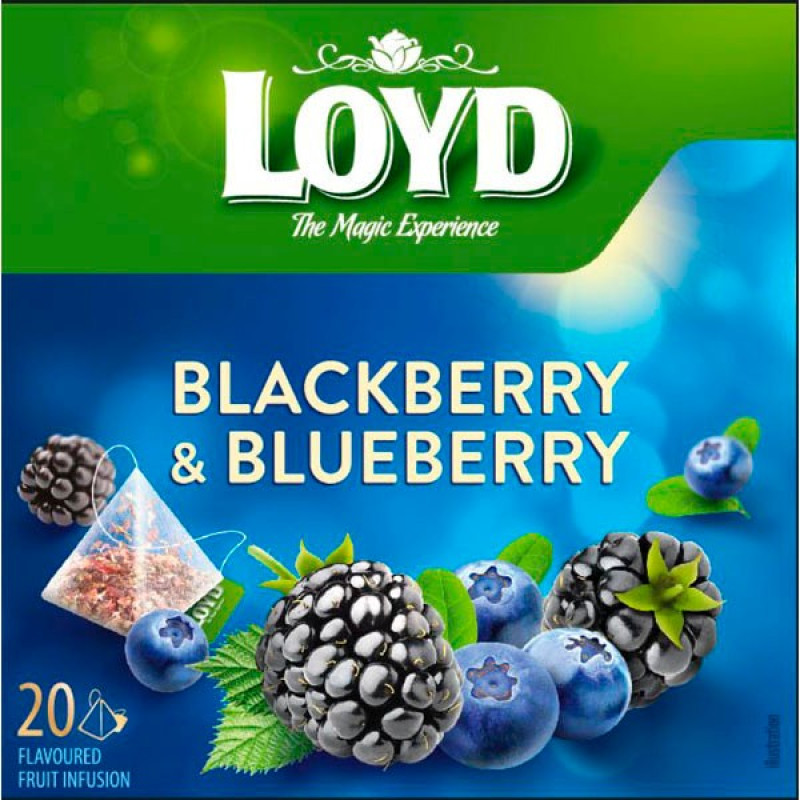 Tēja Loyd Pyramids augļu kazeņu-melleņu 20x2g (12.27) Ukraina