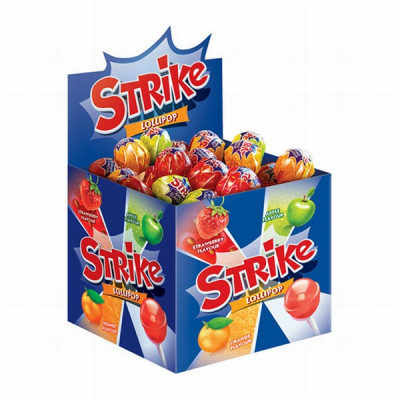 Ledenes uz kociņa Strike asorti 11.3g*50gb (16.04.27) Krievija