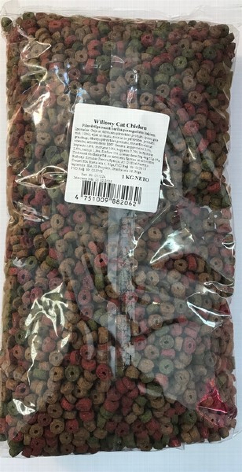 Kaķu sausā barība Willowy vista 1kg (06.02.27) Spānija