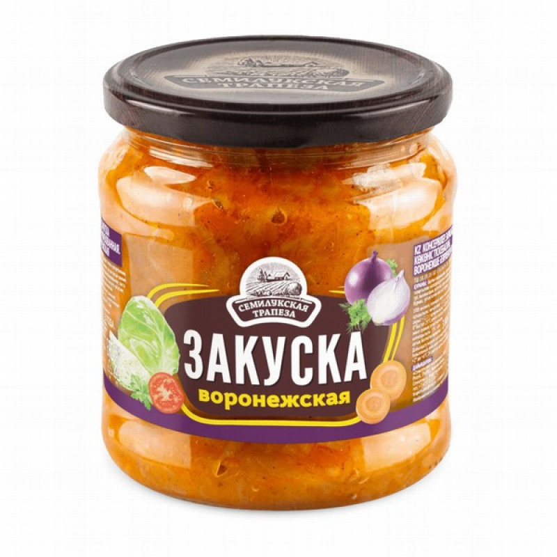 Dārzeņu uzkoda Voronežskaja 460g Semilukskaja Trapeza 1/8 (06.12.27) Krievija