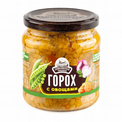 Dārzeņu uzkoda Goroh 470g Semilukskaja Trapeza 1/8 (19.12.2027)Krievija