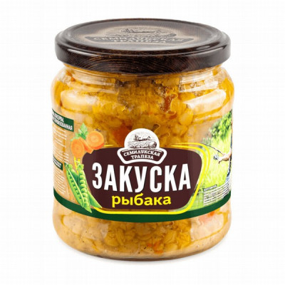 Dārzeņu uzkoda Zakuska Ribaka 460g Semilukskaja Trapeza 1/8 (14.03.28) Krievija