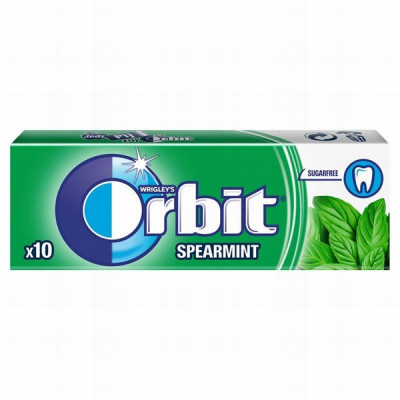 Košļājamā gumija Orbit Spearmint 30*14g (13.09.27) Polija